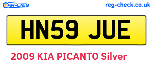 HN59JUE are the vehicle registration plates.