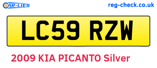 LC59RZW are the vehicle registration plates.