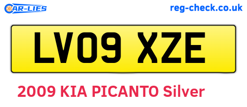 LV09XZE are the vehicle registration plates.