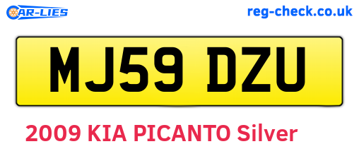 MJ59DZU are the vehicle registration plates.