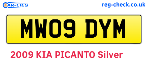 MW09DYM are the vehicle registration plates.