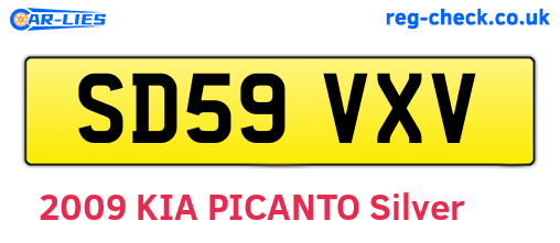 SD59VXV are the vehicle registration plates.