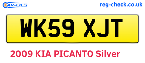 WK59XJT are the vehicle registration plates.