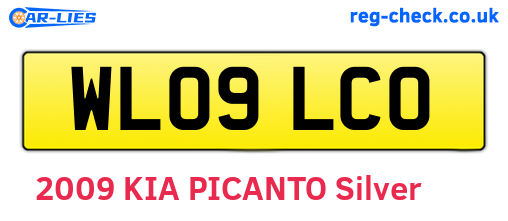 WL09LCO are the vehicle registration plates.