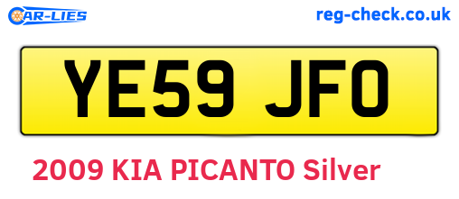 YE59JFO are the vehicle registration plates.