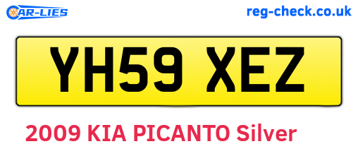 YH59XEZ are the vehicle registration plates.