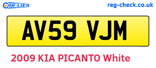 AV59VJM are the vehicle registration plates.