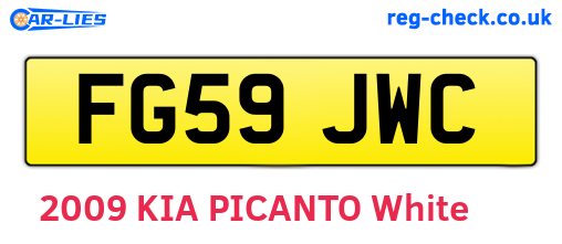FG59JWC are the vehicle registration plates.