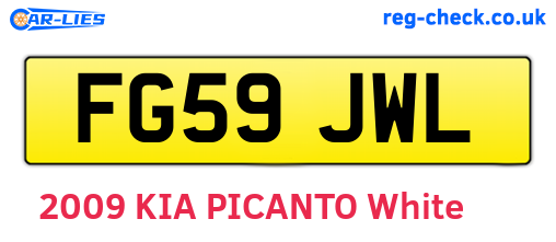 FG59JWL are the vehicle registration plates.