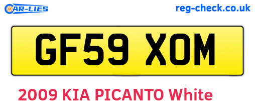 GF59XOM are the vehicle registration plates.