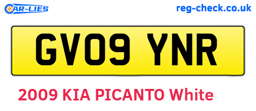 GV09YNR are the vehicle registration plates.