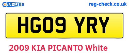 HG09YRY are the vehicle registration plates.