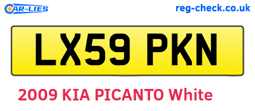 LX59PKN are the vehicle registration plates.