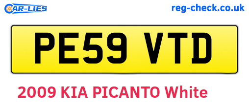 PE59VTD are the vehicle registration plates.