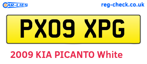 PX09XPG are the vehicle registration plates.