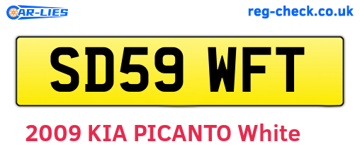 SD59WFT are the vehicle registration plates.