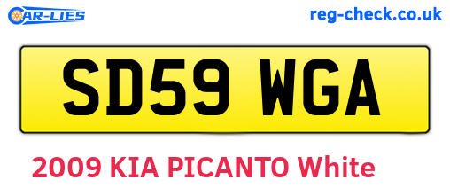 SD59WGA are the vehicle registration plates.