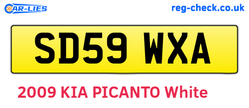SD59WXA are the vehicle registration plates.