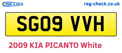 SG09VVH are the vehicle registration plates.