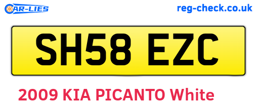 SH58EZC are the vehicle registration plates.
