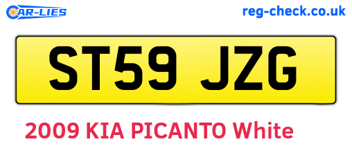 ST59JZG are the vehicle registration plates.