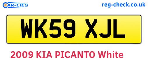 WK59XJL are the vehicle registration plates.