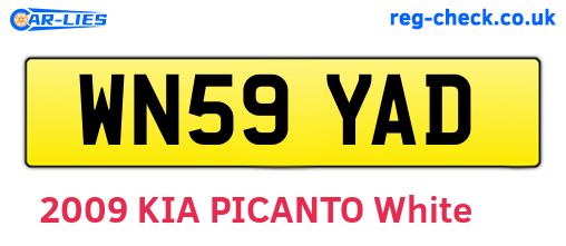 WN59YAD are the vehicle registration plates.
