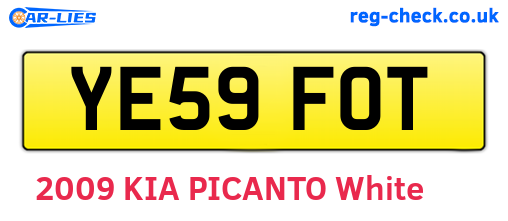 YE59FOT are the vehicle registration plates.