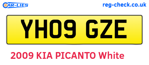 YH09GZE are the vehicle registration plates.