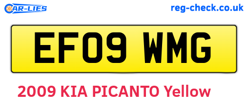 EF09WMG are the vehicle registration plates.
