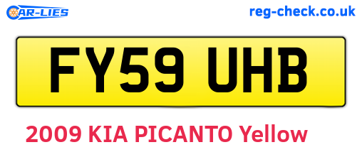 FY59UHB are the vehicle registration plates.
