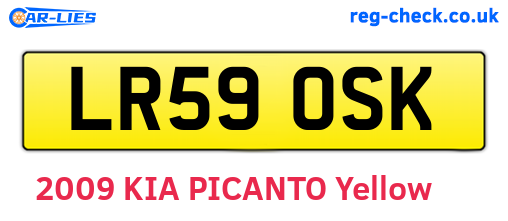 LR59OSK are the vehicle registration plates.