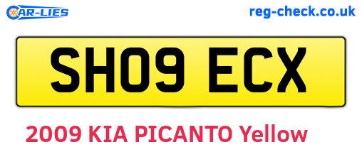 SH09ECX are the vehicle registration plates.