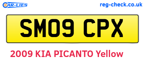 SM09CPX are the vehicle registration plates.