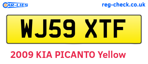 WJ59XTF are the vehicle registration plates.