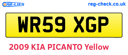 WR59XGP are the vehicle registration plates.
