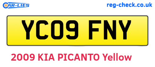 YC09FNY are the vehicle registration plates.