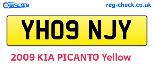 YH09NJY are the vehicle registration plates.