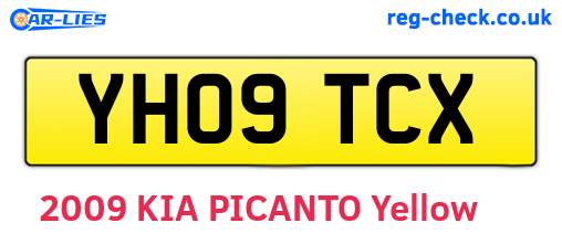 YH09TCX are the vehicle registration plates.