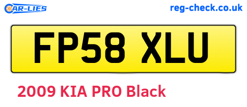 FP58XLU are the vehicle registration plates.