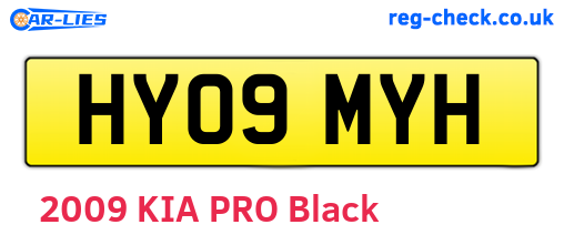 HY09MYH are the vehicle registration plates.