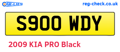 S900WDY are the vehicle registration plates.