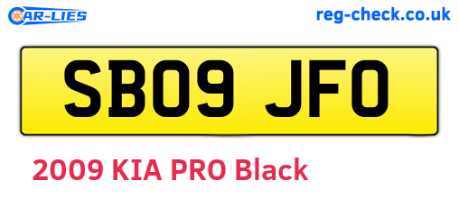 SB09JFO are the vehicle registration plates.