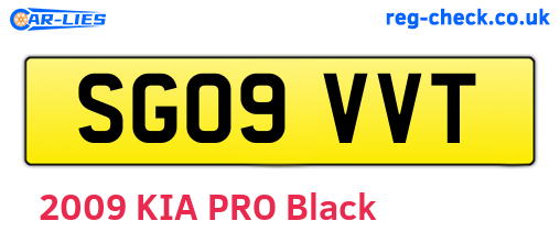 SG09VVT are the vehicle registration plates.