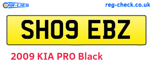 SH09EBZ are the vehicle registration plates.