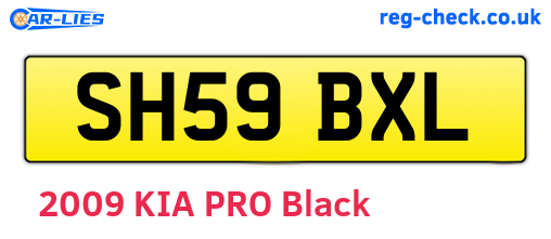 SH59BXL are the vehicle registration plates.