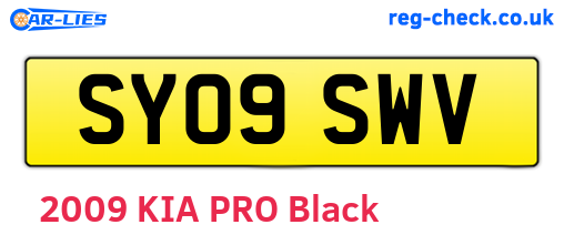 SY09SWV are the vehicle registration plates.