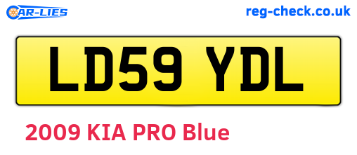 LD59YDL are the vehicle registration plates.