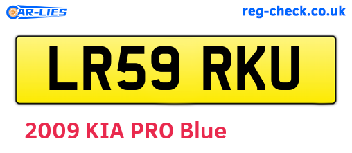 LR59RKU are the vehicle registration plates.
