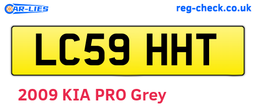 LC59HHT are the vehicle registration plates.